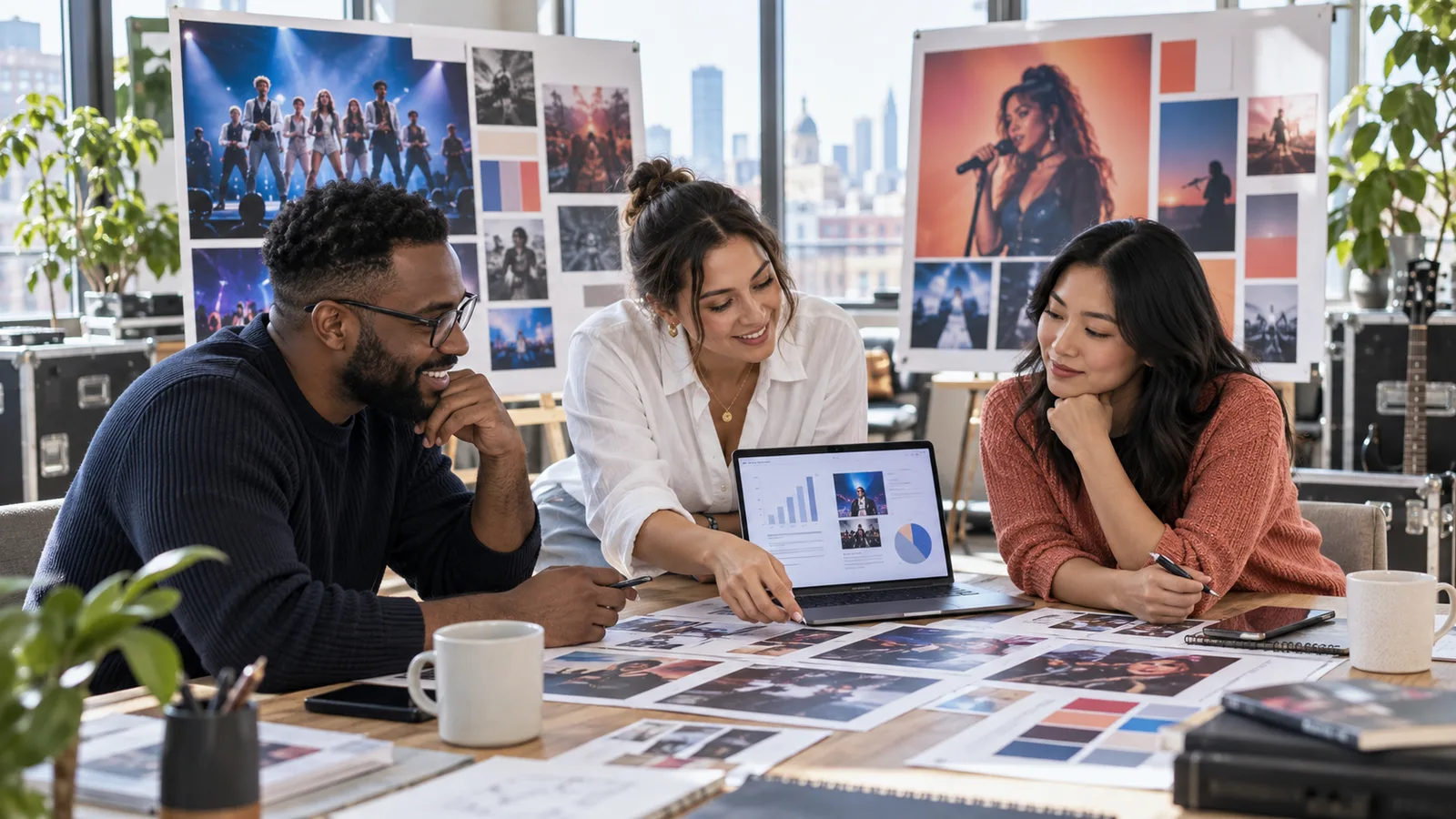 Compare groups and solo artists for one campaign brief