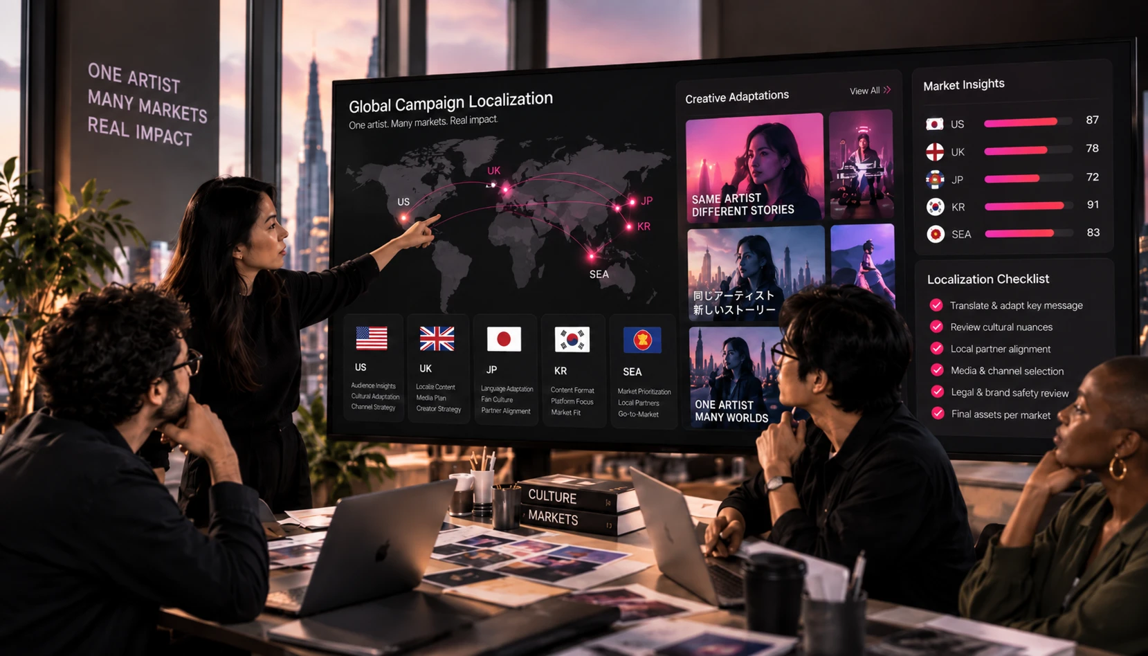 Localize an artist partnership brief across markets